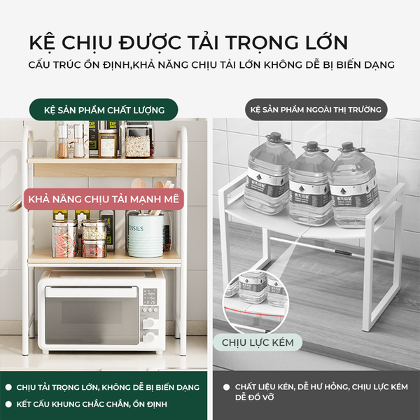 Kệ Đa Năng Trang Trí Phòng Bếp Tiện Lợi 2-3 Tầng - Nội Thất IGA - GM141