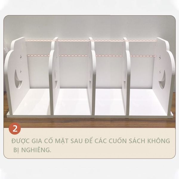 Kệ Sách Để Bàn Gỗ Nhựa 4 Ngăn Nhỏ Gọn, Tiện Lợi, Phù Hợp Cho Trẻ Nhỏ - Nội Thất IGA - IG410