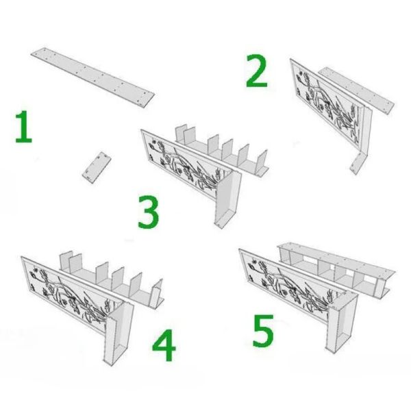 Kệ liền vách ngăn hình hoa sen - KLV