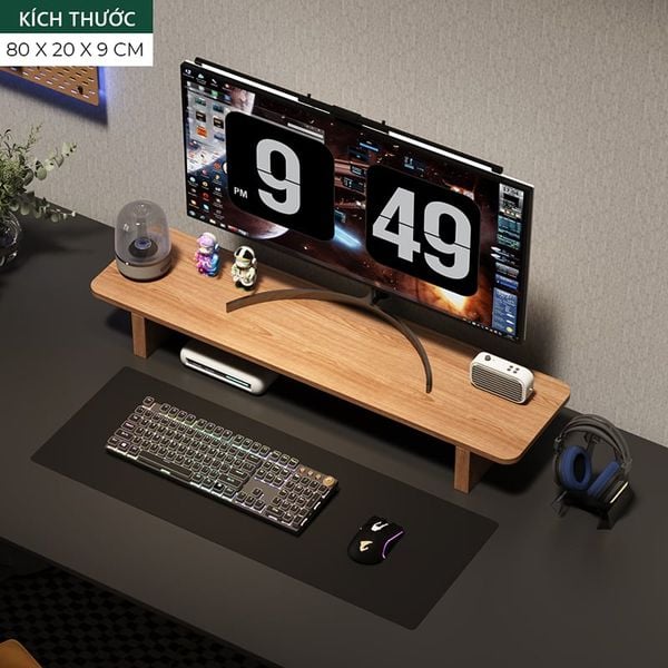 Kệ Gỗ Để Màn Hình Máy Tính Nhỏ Gọn Tiện Dụng - Nội Thất IGA - GA28