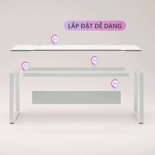 Bàn Gaming Gỗ Hiện Đại, Sang Trọng - Nội Thất IGA - GM95