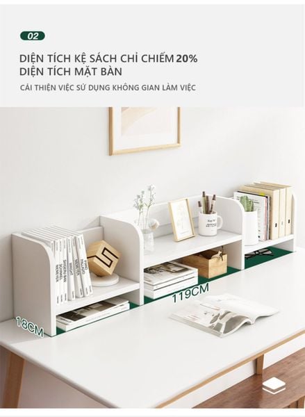 Kệ Sách Để Bàn Bo Tròn Tinh Tế - Nội Thất IGA - GP261