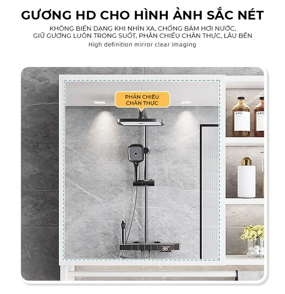Tủ Kệ Phòng Tắm Full Trắng - GM207A.11