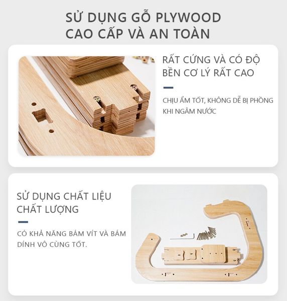 Ghế Chân Quỳ Gỗ Plywood Nâng Đỡ Tư Thế - Nội Thất IGA - GP266