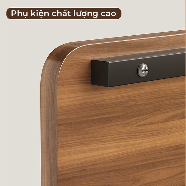 Bàn Trà Gỗ Chữ U Đa Năng Tích Hợp Bánh Xe Di Động, Lắp Đặt Dễ Dàng - Nội Thất IGA - GM102