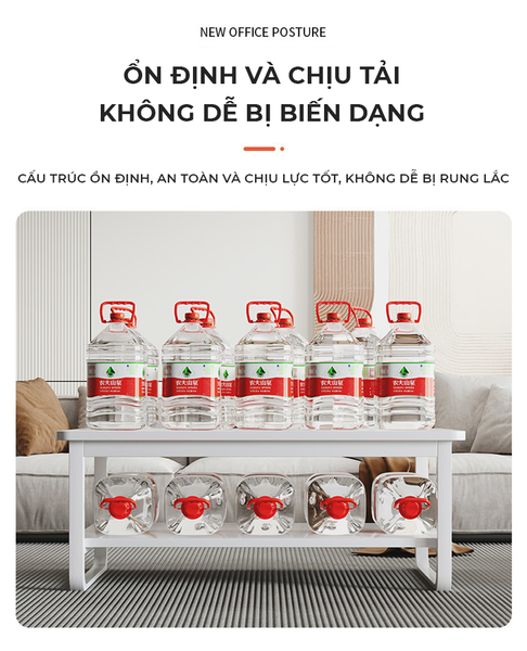 Bàn Trà Sofa Vân Gỗ Thiết Kế 2 Tầng Gọn Nhẹ - Nội Thất IGA - GM135