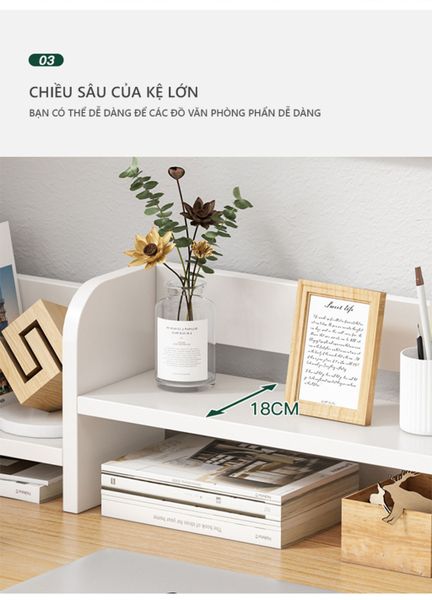 Kệ Sách Để Bàn Bo Tròn Tinh Tế - Nội Thất IGA - GP261