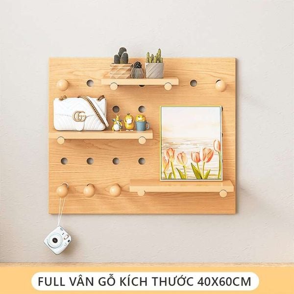 Bảng PEGBOARD Gỗ Treo Tường Hỗ Trợ Trang Trí Không Gian Phòng - Nội Thất IGA - GP295