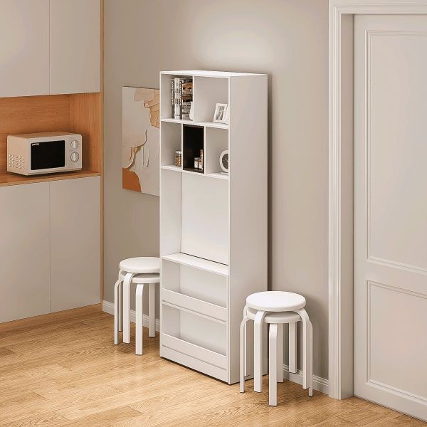 Bàn Ăn Gấp Gọn Kèm Kệ Tủ Đa Năng - IGA - GP308.01