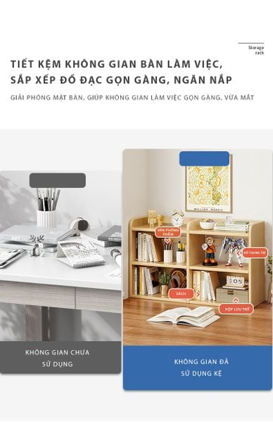 Kệ Sách Gỗ Đa Năng 2-3 Tầng Đầy Tiện Nghi - Nội Thất IGA - GA37