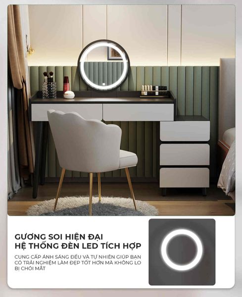 Bàn trang điểm đen trắng phong cách tối giản - GP367