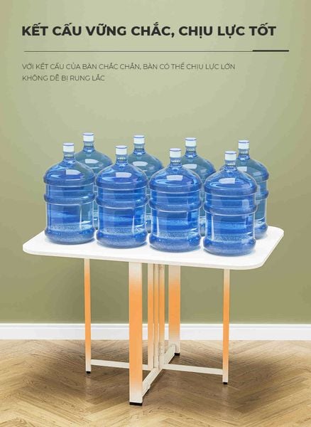 Bàn ăn gấp gọn đa năng thông minh màu trắng - GM202