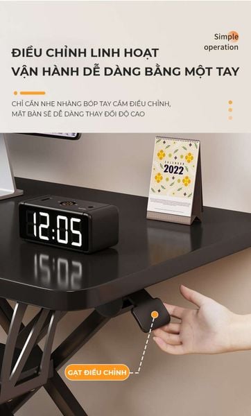Bàn làm việc nâng hạ 2 tầng - GN72