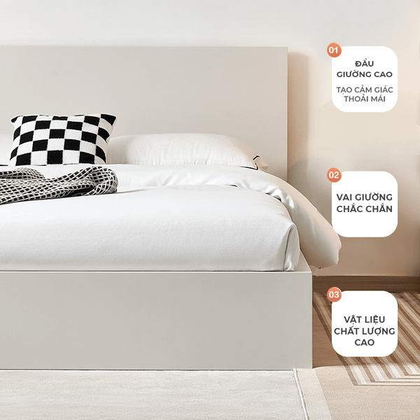 Giường đôi pallet gỗ thiết kế hiện đại, đa dạng kích thước - Nội thất IGA - GP340
