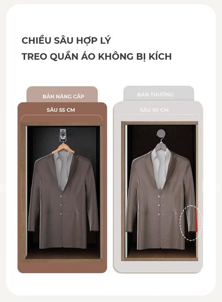 Tủ quần áo đơn nhỏ gọn, tiết kiệm diện tích, hiện đại - Nội thất IGA - GP345