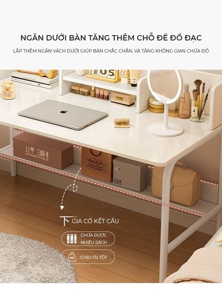 [Giảm giá 60%] Bàn Làm Việc - Học Tích Hợp Kệ Sách Tiện Lợi - Nội Thất IGA - GM161