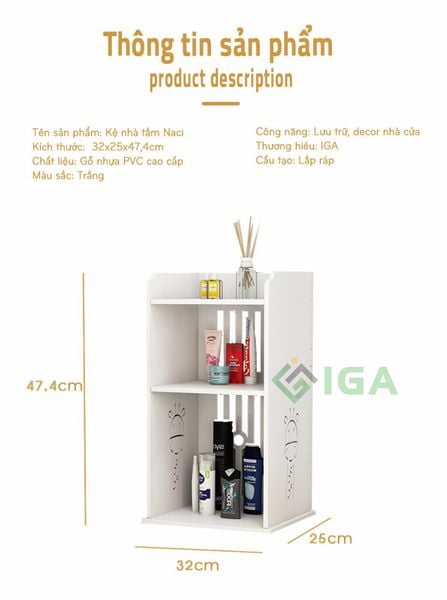 Kệ đứng hoa văn hươu - IG396