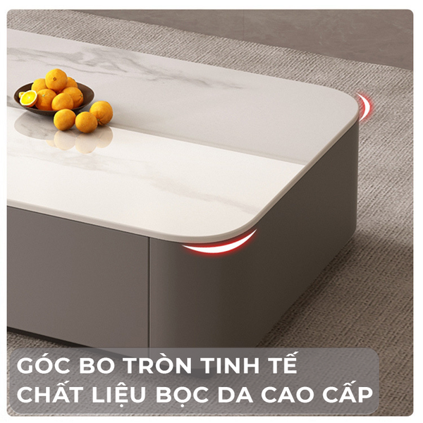 Bàn Trà Sofa Mặt Vân Gỗ Có Góc Bo Tròn An Toàn Sử Dụng - Nội Thất IGA - GM167