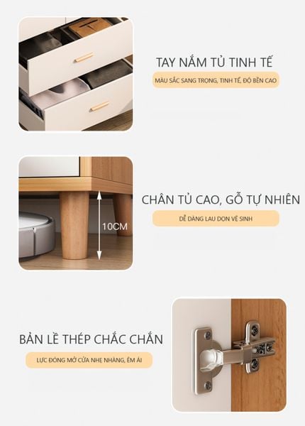 Tủ Quần Áo Có Hộc Tủ Giúp Tiết Kiệm Không Gian - Nội Thất IGA - GP271