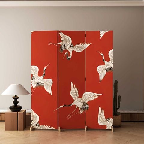 Bình phong 3 tấm canvas họa tiết nghệ thuật - GP394