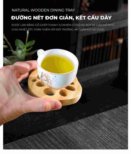 Bộ đế lót ly củ sen 5 chiếc - PG04