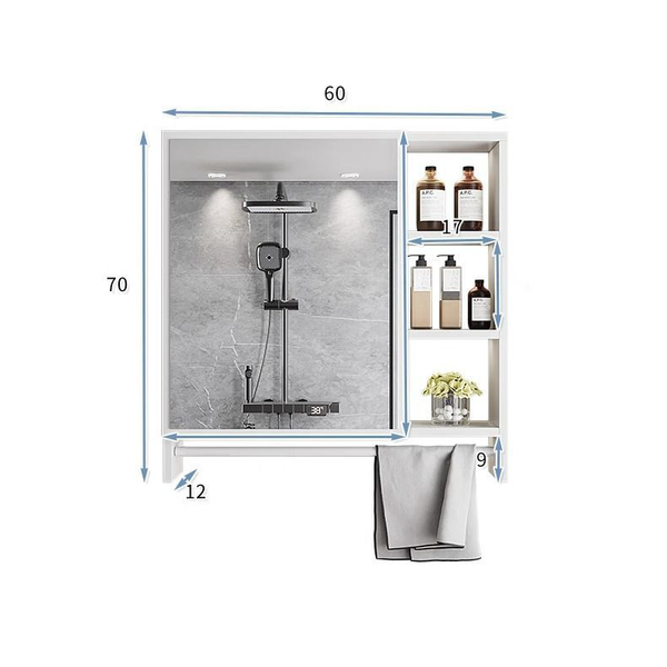 Tủ Kệ Phòng Tắm Full Trắng - GM207A.11