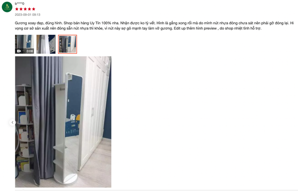 Gương Xoay 360 Cho Các Nàng Làm Đẹp Mọi Góc - Nội Thất IGA - GP285