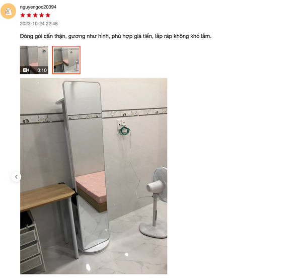 Gương Xoay 360 Cho Các Nàng Làm Đẹp Mọi Góc - Nội Thất IGA - GP285