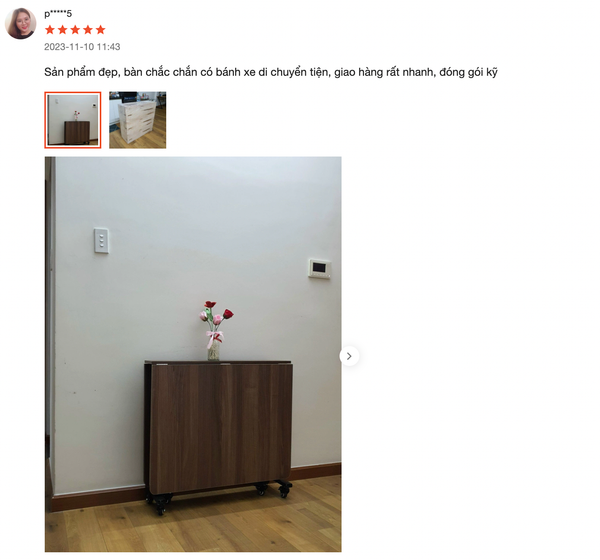 Bàn Ăn Thông Minh Xếp Gọn Kèm Bánh Xe Dễ Dàng Di Chuyển - Nội Thất IGA - GM107