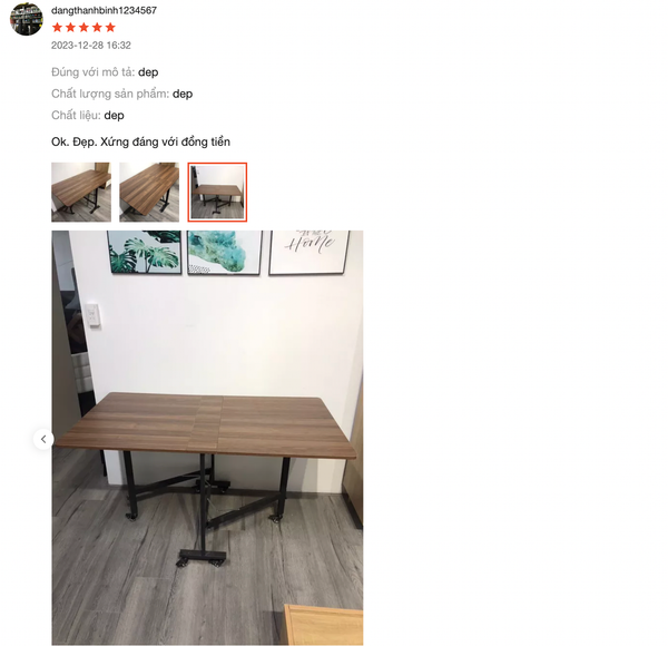 Bàn Ăn Thông Minh Xếp Gọn Kèm Bánh Xe Dễ Dàng Di Chuyển - Nội Thất IGA - GM107