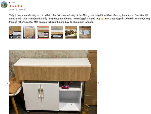 Bàn Ăn Gấp Gọn Xoay 360 Kèm Ngăn Tủ 2 Cánh Thông Minh - Nội Thất IGA - GP286