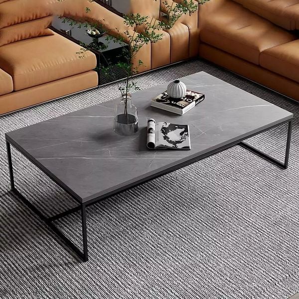 Bàn trà khung sắt có mặt gỗ dày sơn tĩnh điện - Nội thất IGA - GM150