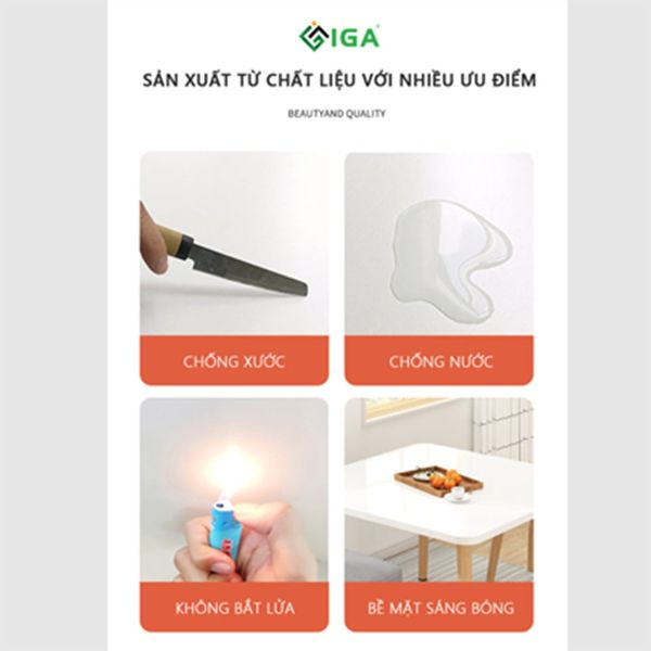 Bàn Ăn Hình Vuông/Chữ Nhật Màu Vân Gỗ Tinh Tế Phong Cách Bắc Âu - Nội Thất IGA - GP181