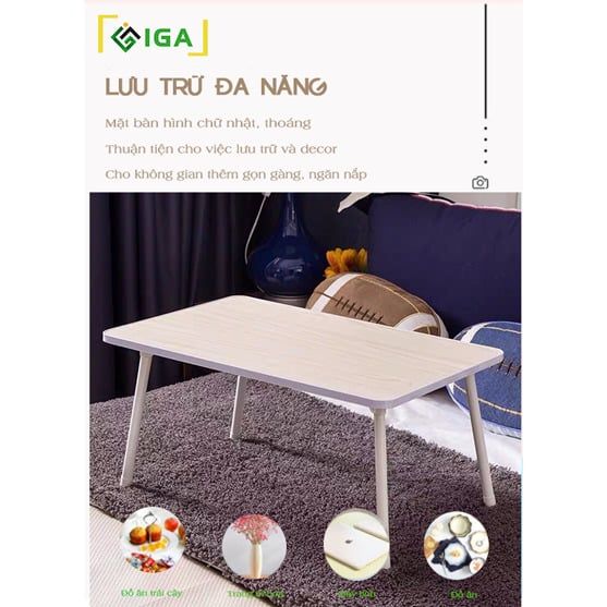 Bàn Ngồi Bệt Bo Tròn, Gấp Gọn Linh Hoạt Theo Nhu Cầu - Nội Thất IGA - GP154