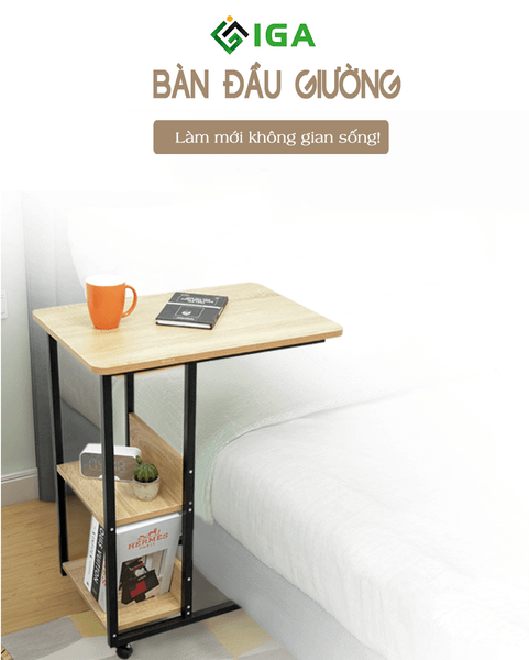 Bàn Đầu Giường Đa Năng Có Bánh Xe - GM22 - Hết hàng