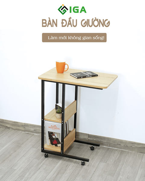 Bàn Đầu Giường Đa Năng Có Bánh Xe - GM22 - Hết hàng