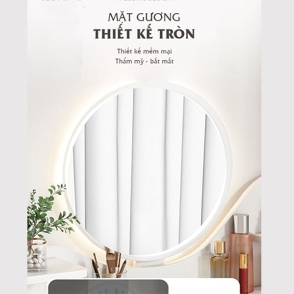 Bàn Trang Điểm Phong Cách Có Gương, Ngăn Tủ Tiện Lợi IGA - GP196
