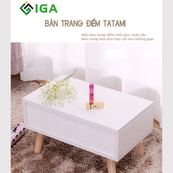 Bàn Trang Điểm Nhỏ Gọn Ngồi Bệt Có Hộc Tủ TATAMI - Nội Thất IGA - GP152