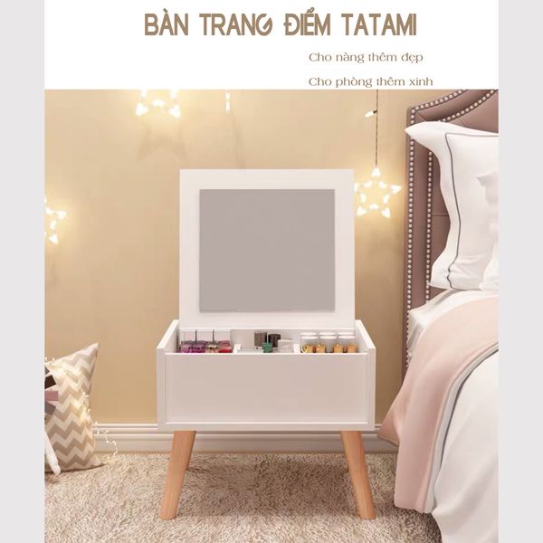Bàn Trang Điểm Nhỏ Gọn Ngồi Bệt Có Hộc Tủ TATAMI - Nội Thất IGA - GP152