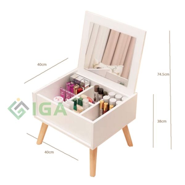 Bàn Trang Điểm Nhỏ Gọn Ngồi Bệt Có Hộc Tủ TATAMI - Nội Thất IGA - GP152