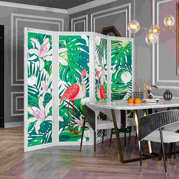 Bình phong vách ngăn phong thủy hình hoa - BP.IN.01