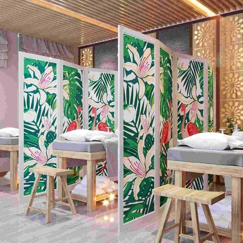 Bình phong vách ngăn phong thủy hình hoa - BP.IN.01