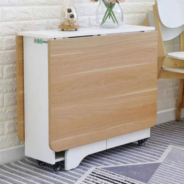 Bàn Ăn Gấp Gọn Thông Minh, Có Cơ Chế Bánh Xe Dễ Dàng Di Chuyển - Nội Thất IGA - BATM5