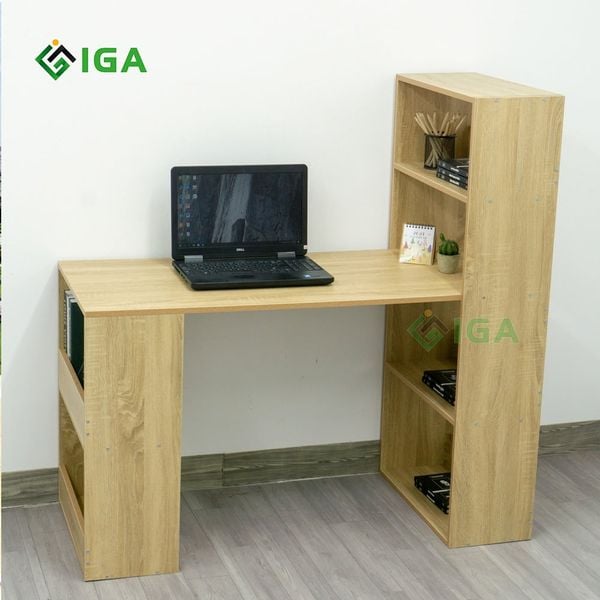 Bàn Làm Việc Đẹp Kết Hợp Ngăn Chứa Đồ Đa Năng - Nội Thất IGA - GP04