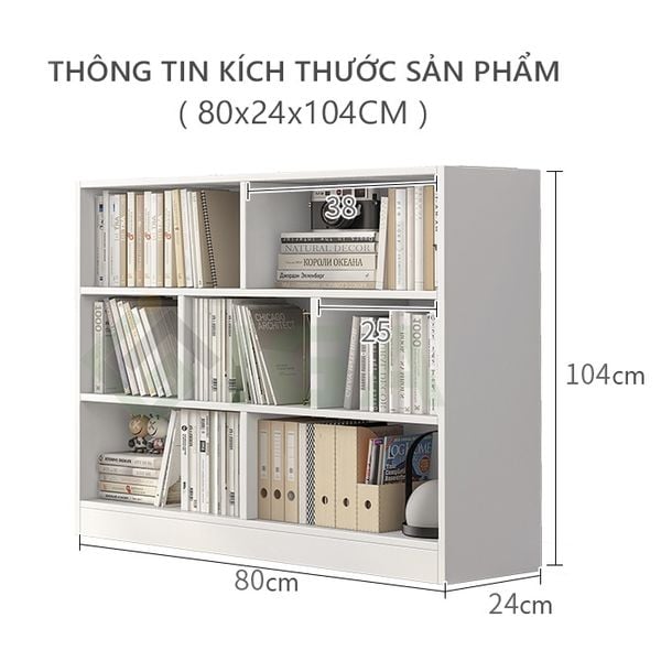 Kệ Sách Để Sàn Nhiều Ngăn, Tiện Dụng Cho Việc Lưu Trữ - Nội Thất IGA - GP217