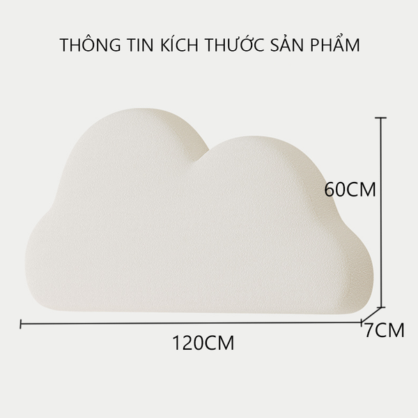 Đệm Đầu Giường Cloudly Trẻ Trung Với Chất Liệu Bông Tự Nhiên - Nội Thất IGA- GC44
