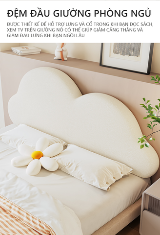 Đệm Đầu Giường Cloudly Trẻ Trung Với Chất Liệu Bông Tự Nhiên - Nội Thất IGA- GC44
