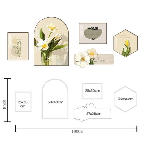 Tranh bộ dán tường bộ 5 tấm - GD-Z