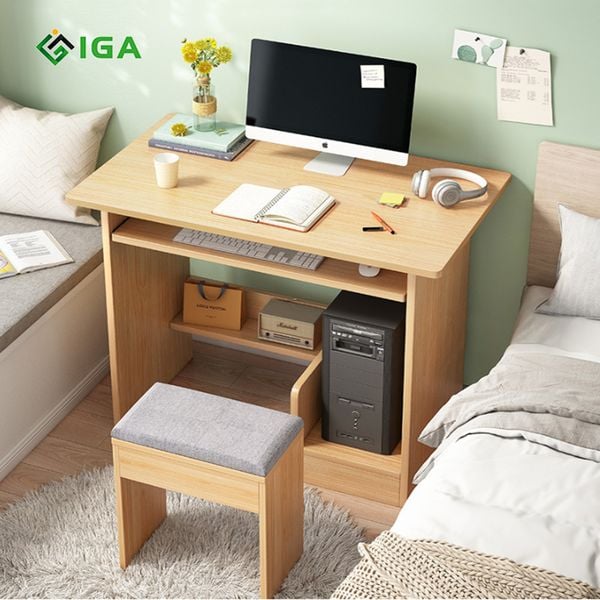 Ghế Gỗ Trang Điểm Bọc Vải Dày Dặn Gọn Nhẹ - Nội Thất IGA - GP138