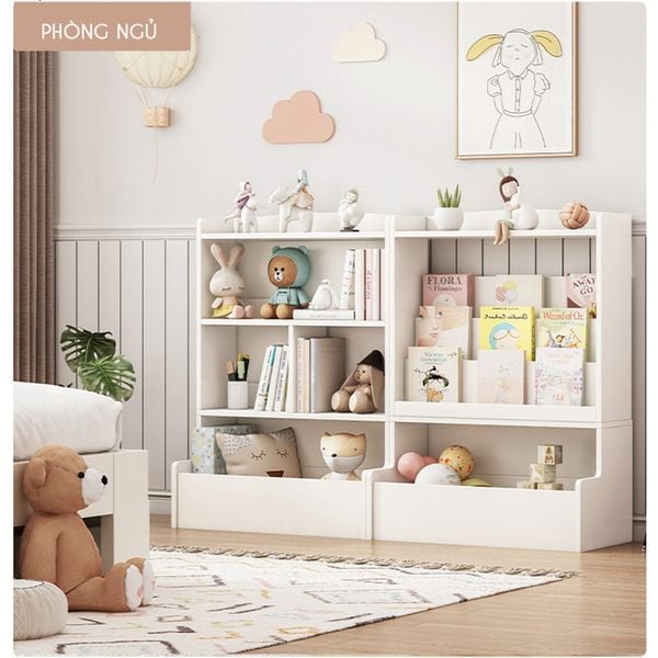 Tủ Sách Gỗ Shelf Thông Minh Nhiều Tầng Dành Cho Bé - Nội Thất IGA - GP158